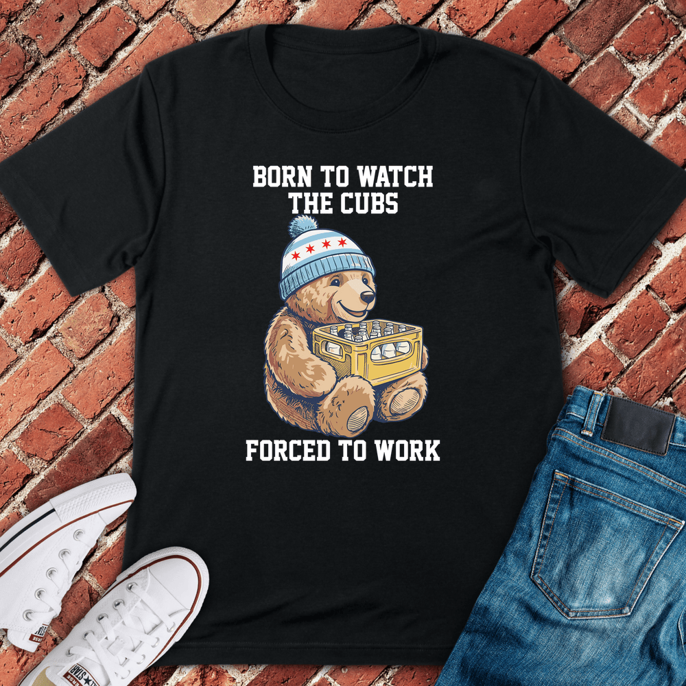 Born Cubs Forced Work T-Shirt - Black