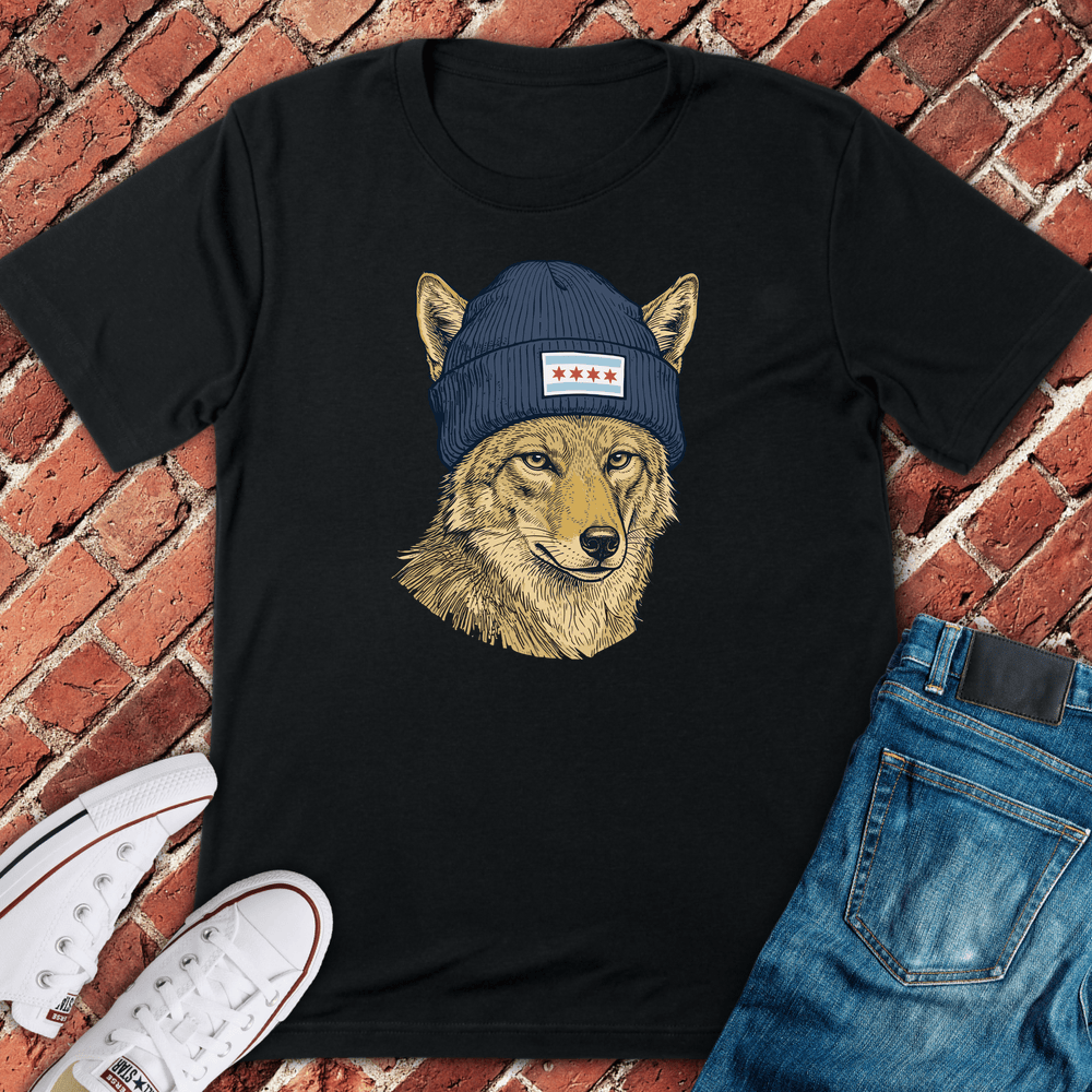 Chi Coyote Knit T-Shirt - Black