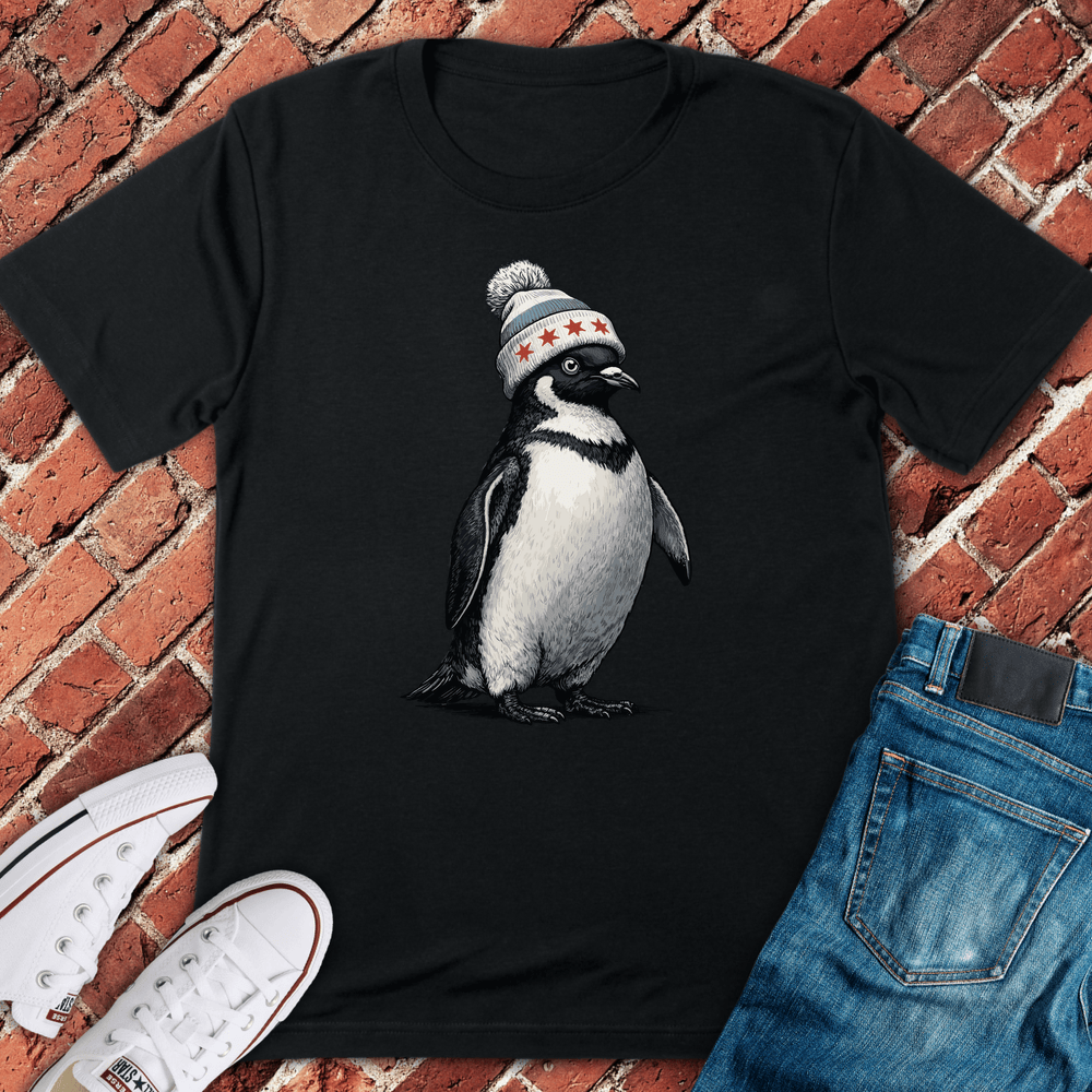 Chi Flag Penguin T-Shirt - Black