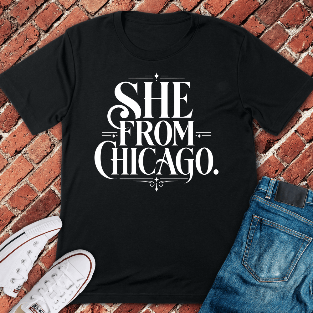 She From Chicago T-Shirt - Black
