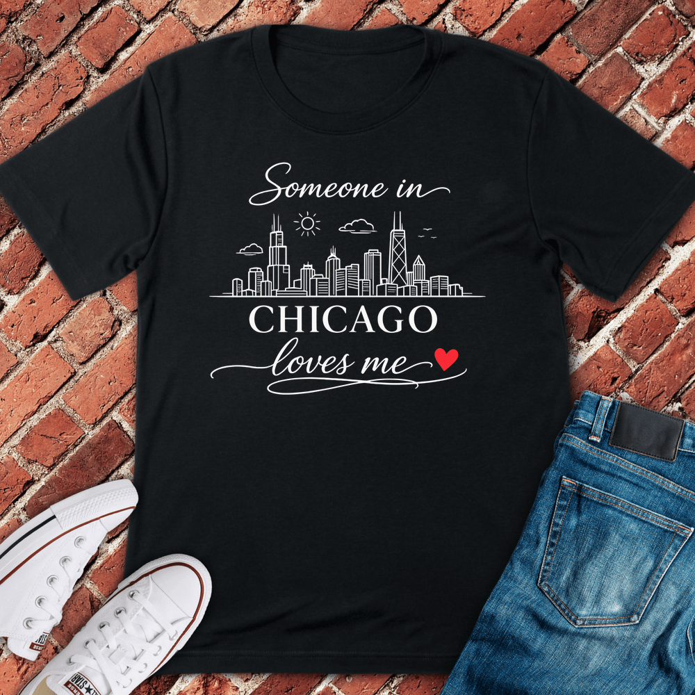 Someone In Chicago T-Shirt - Black