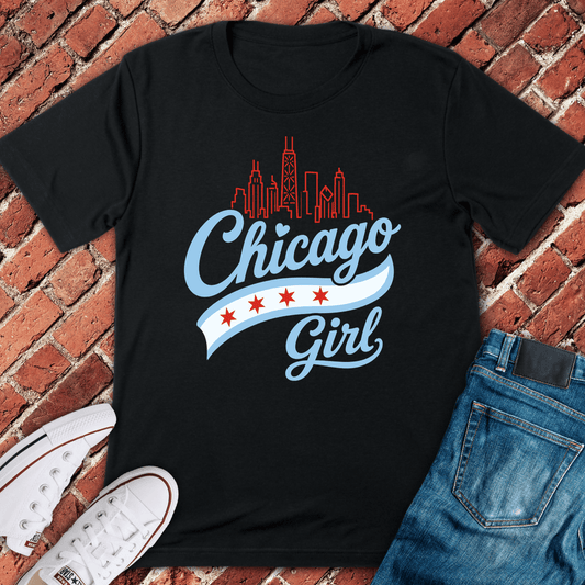 Skyline Girl T-Shirt - Black