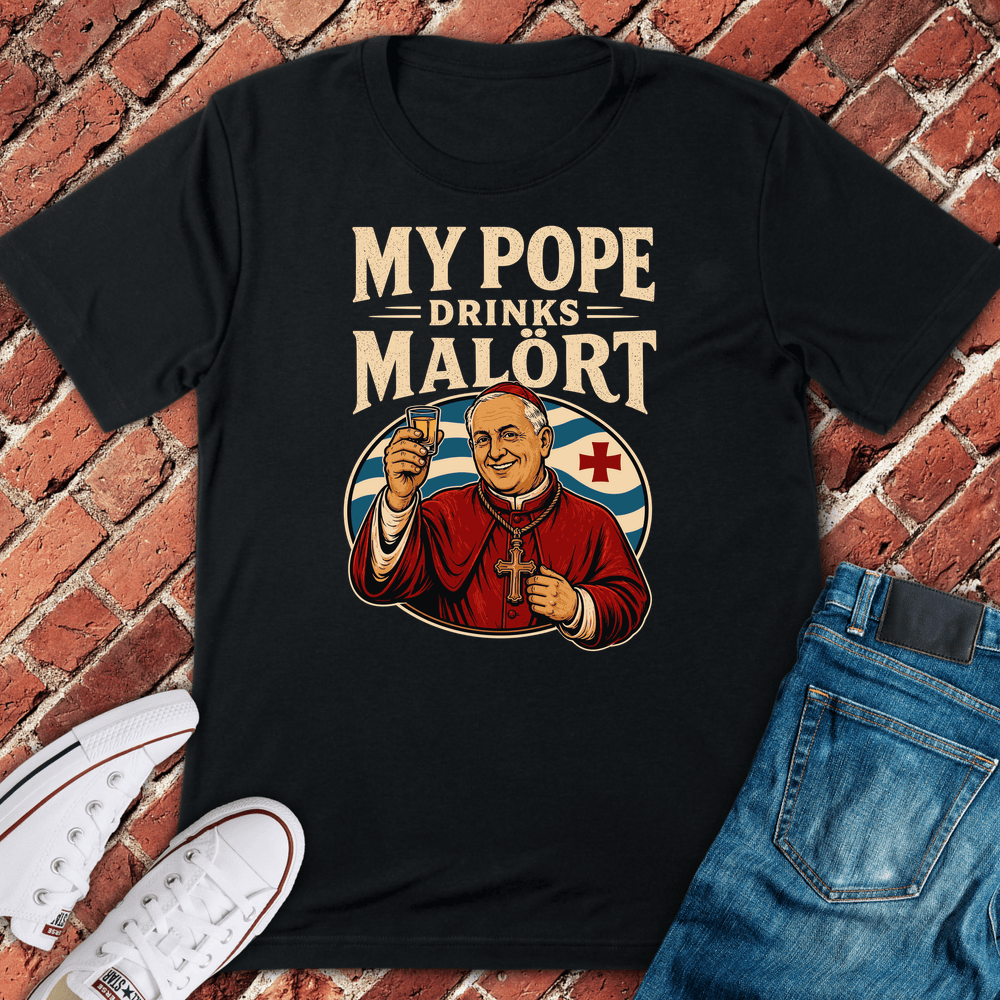 Malort Pope T-Shirt - Black