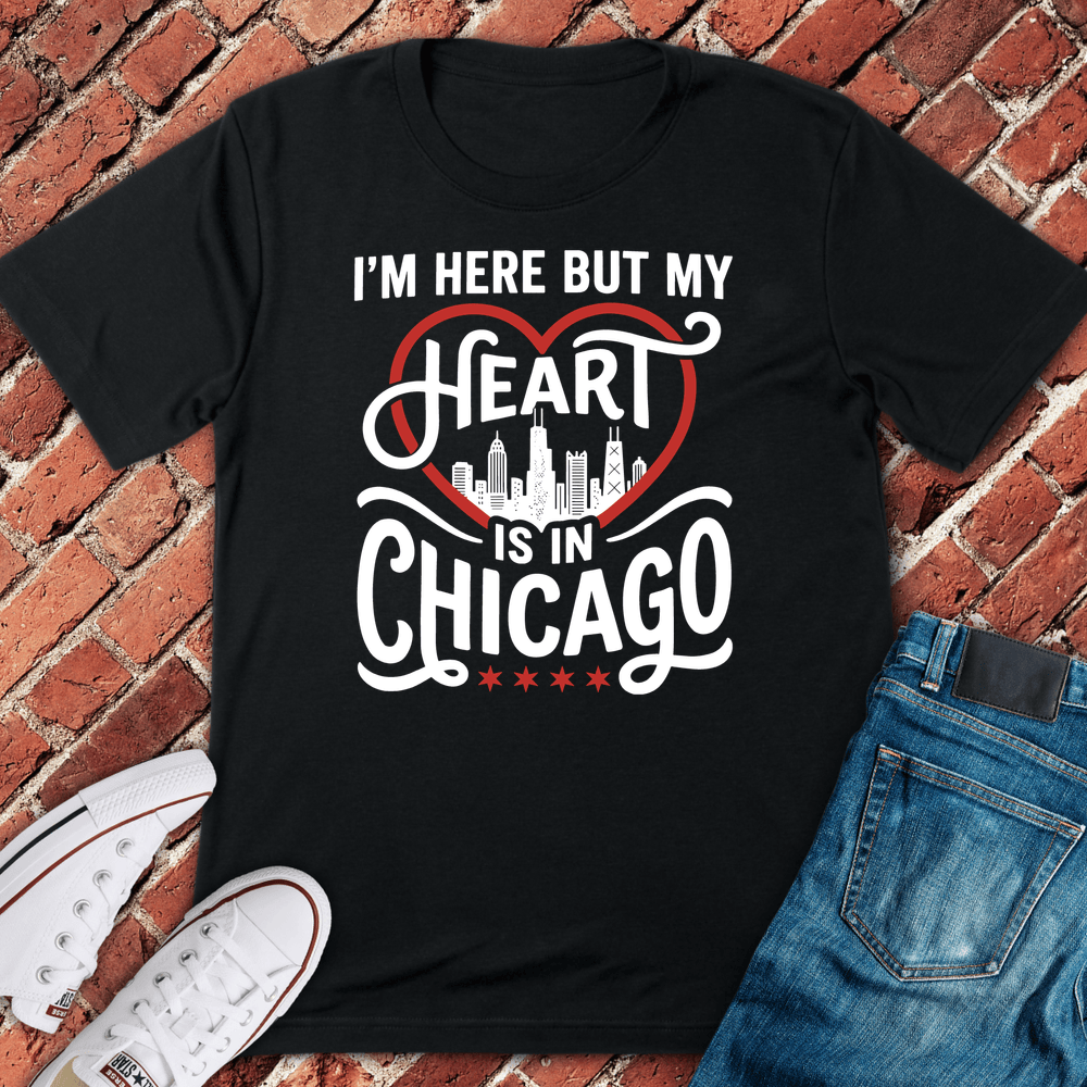 Heart In Chicago T-Shirt - Black
