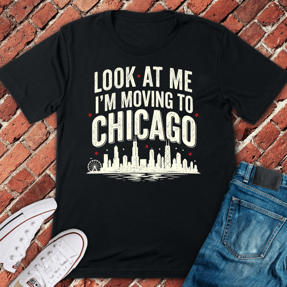 Moving To Chicago T-Shirt - Black