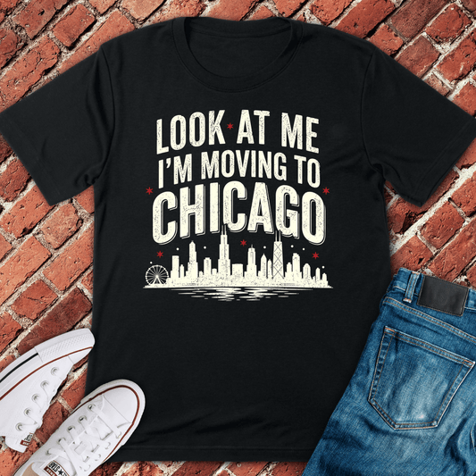 Moving To Chicago T-Shirt - Black