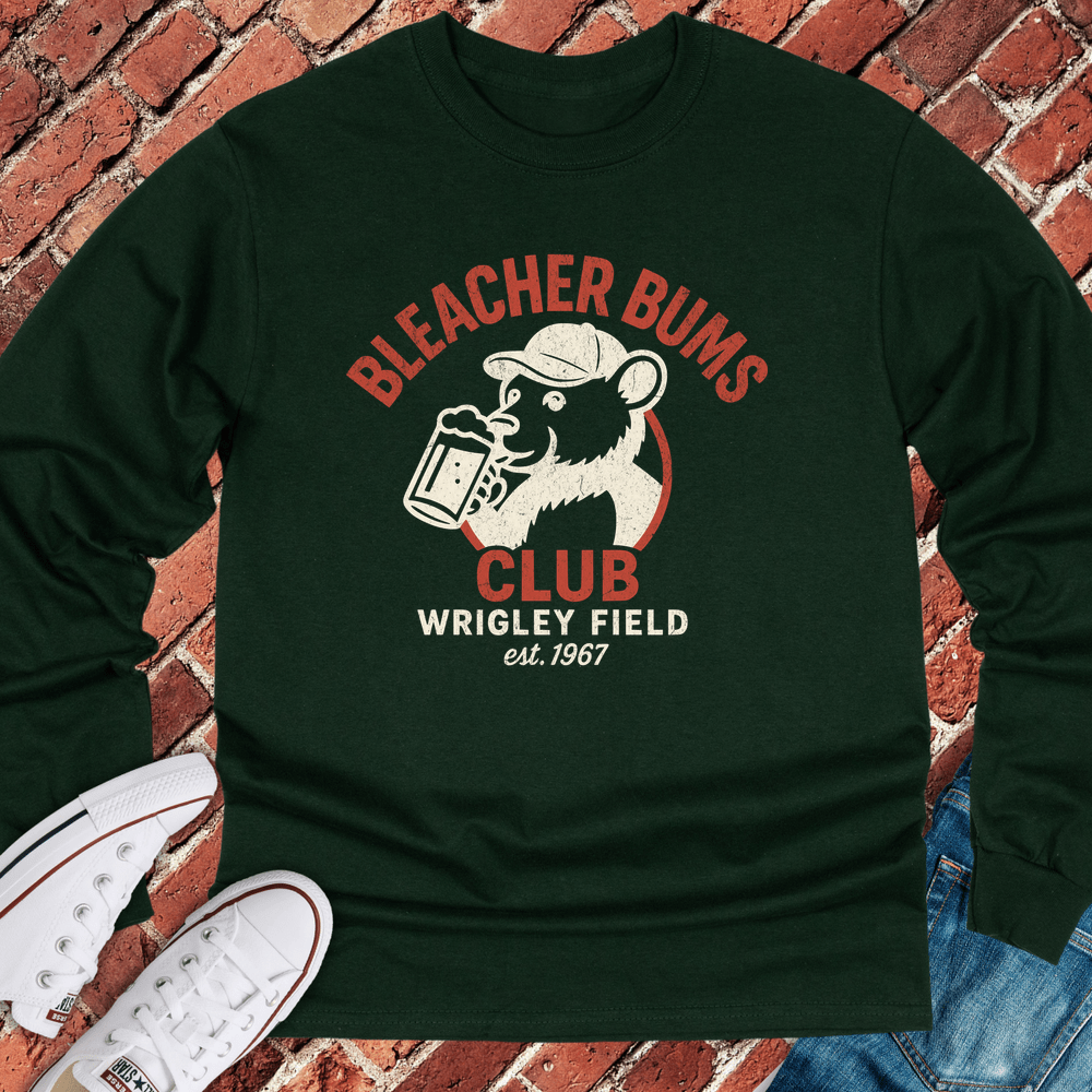 Bleacher Bums Club Long Sleeve - Forest Green