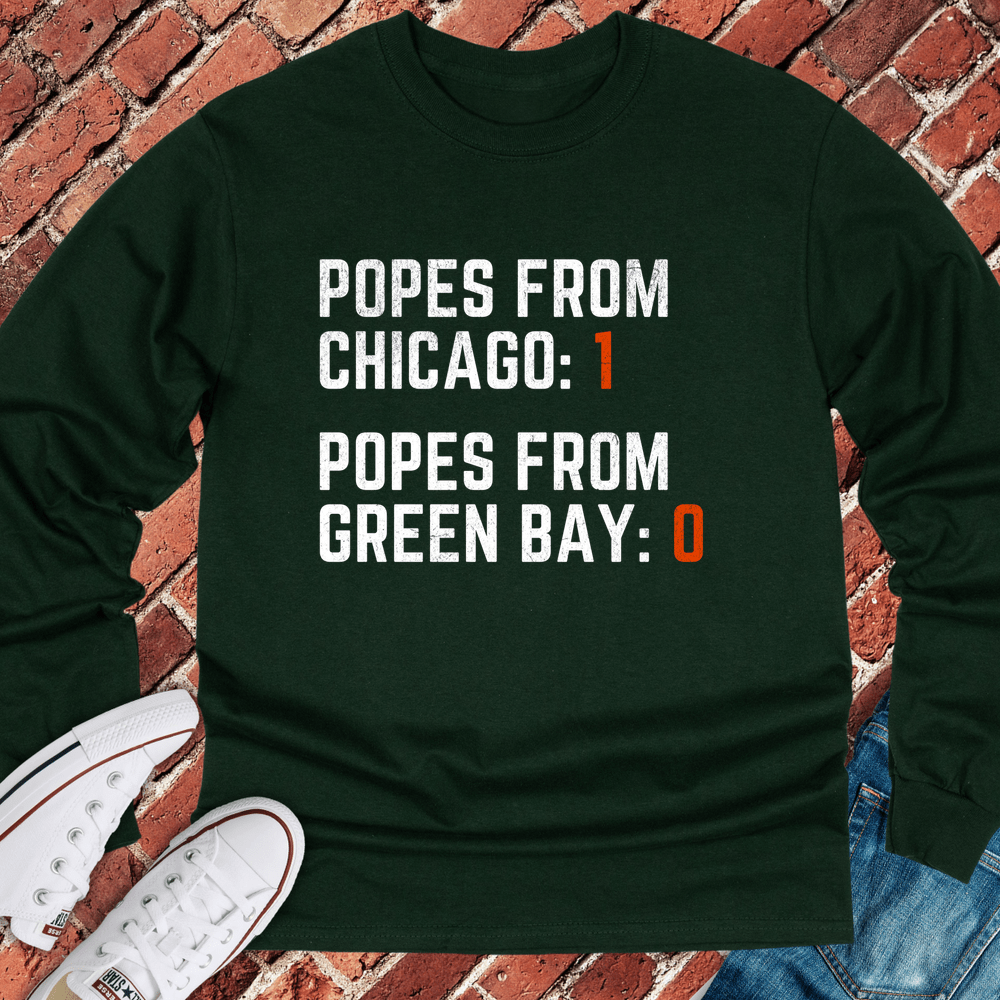Popes From Chicago Long Sleeve - Forest Green