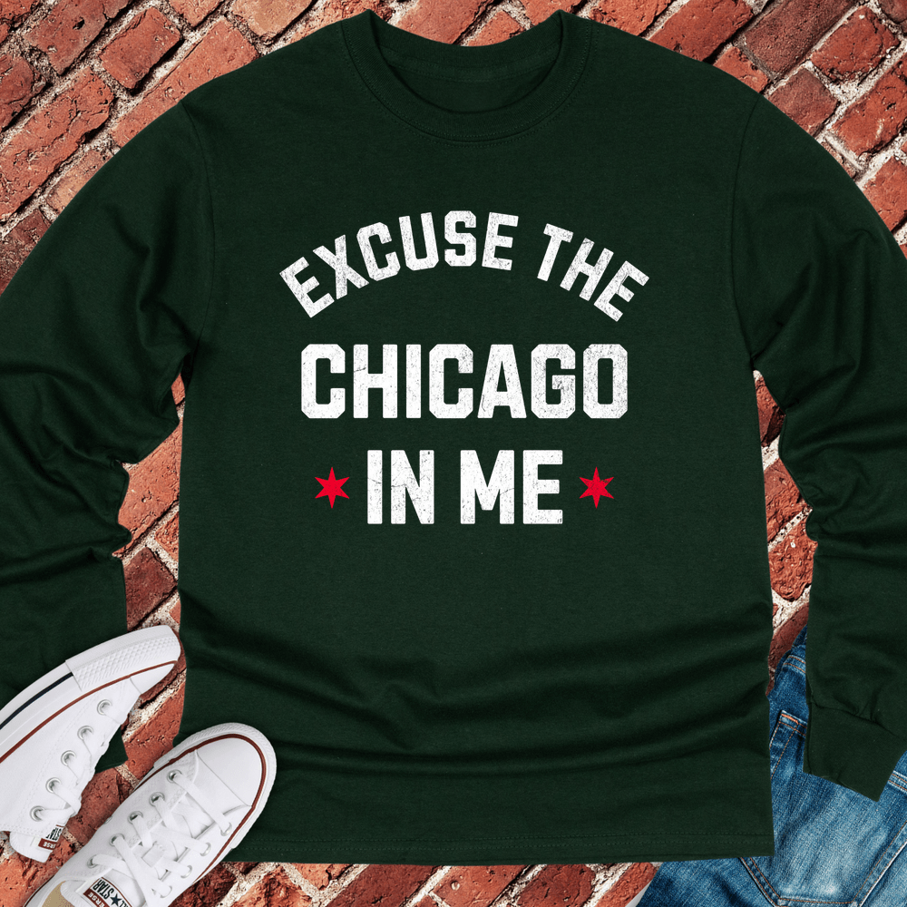 The Chicago In Me Long Sleeve - Forest Green