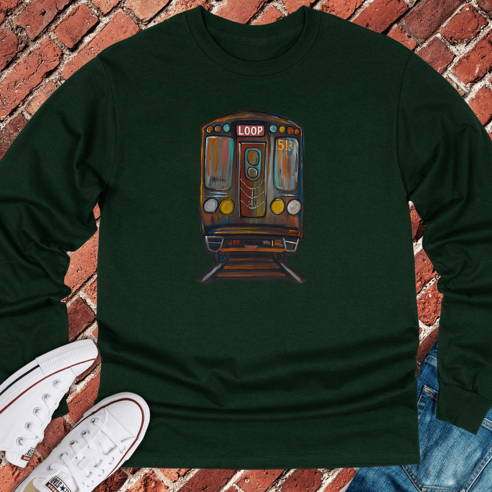 Loop Train Long Sleeve - Forest Green