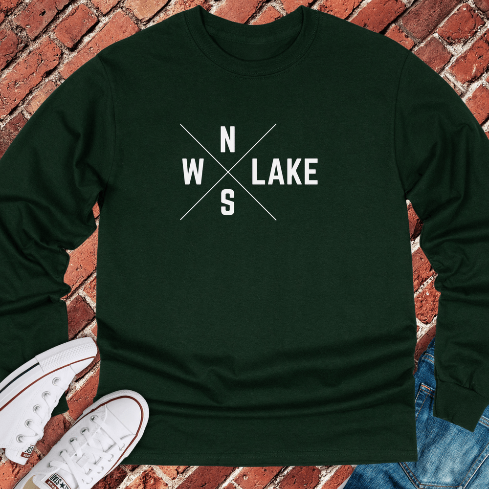 Chicagoans Compass Long Sleeve - Forest Green