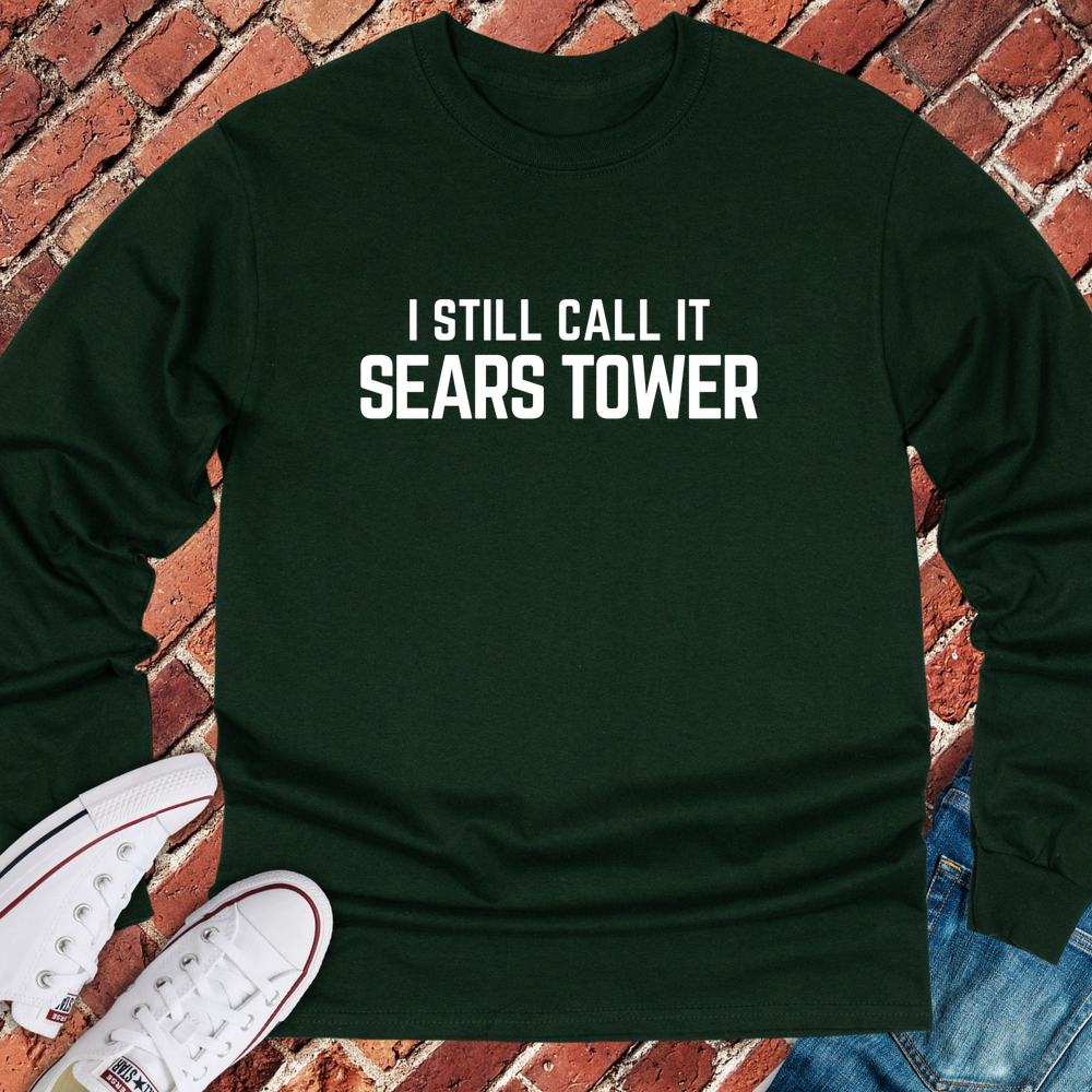 Still Sears Tower Long Sleeve - Forest Green