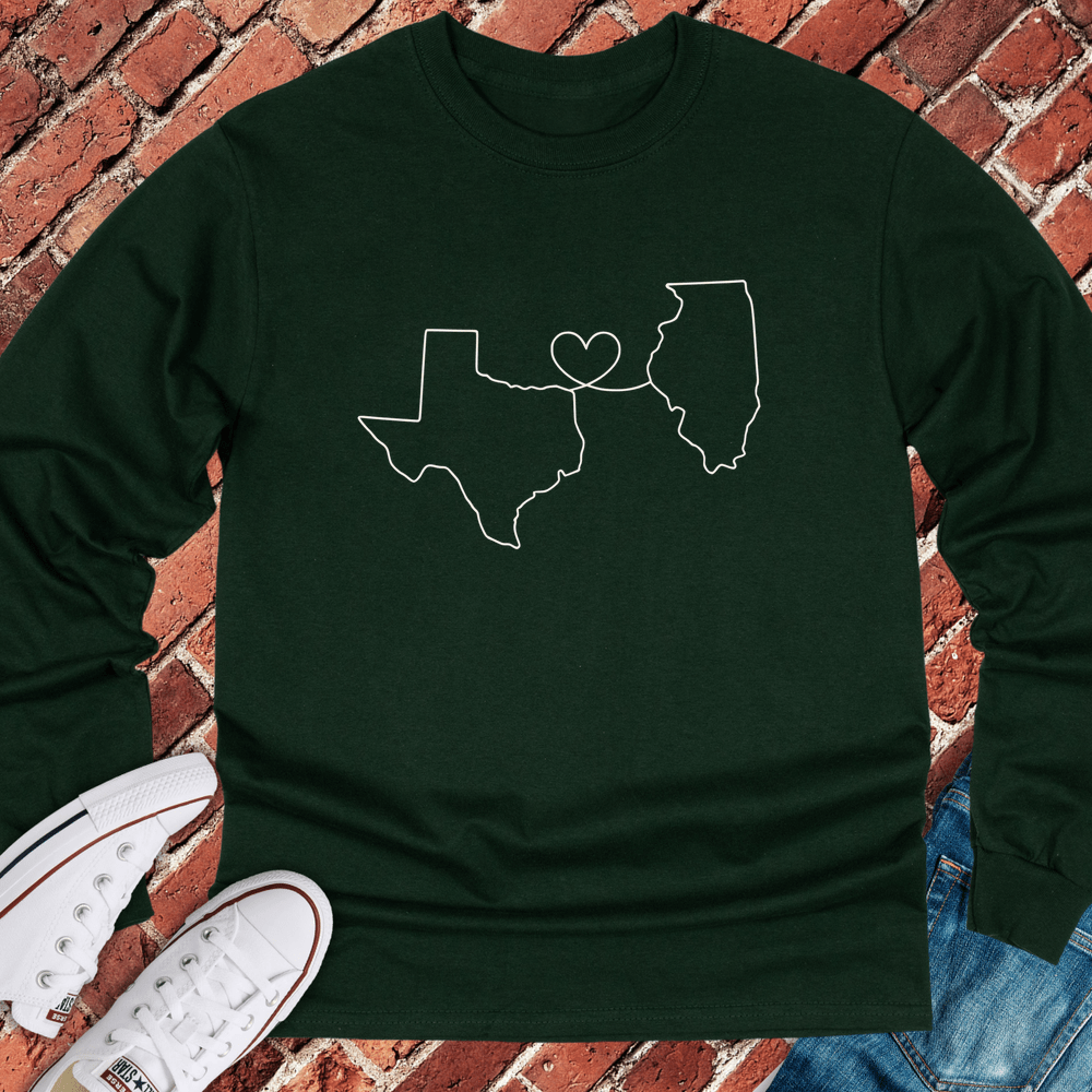 Texas - Illinois Long Sleeve - Forest Green