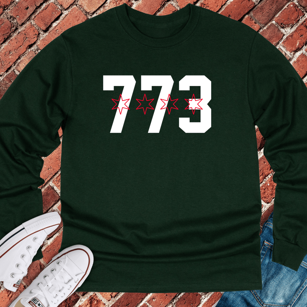 773 Stars Long Sleeve - Forest Green