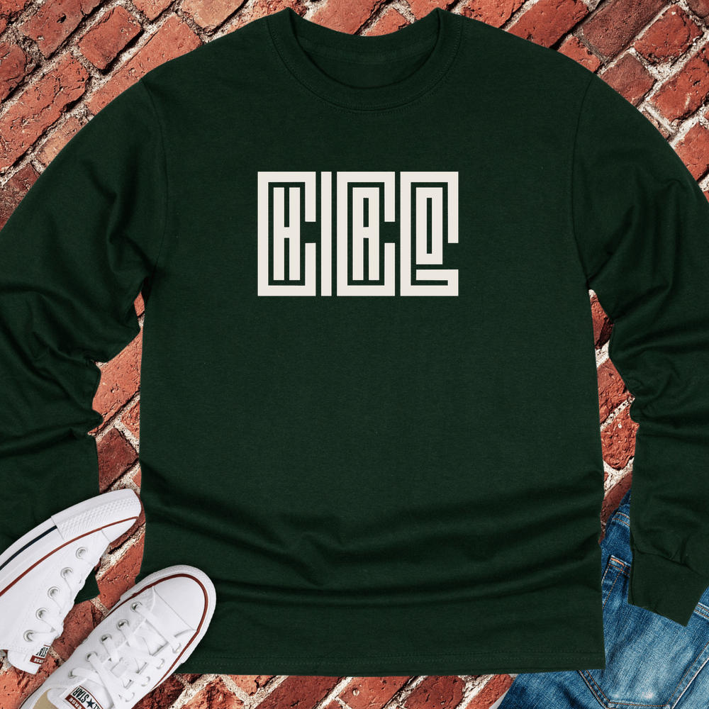 Stacked CHICAGO Long Sleeve - Forest Green