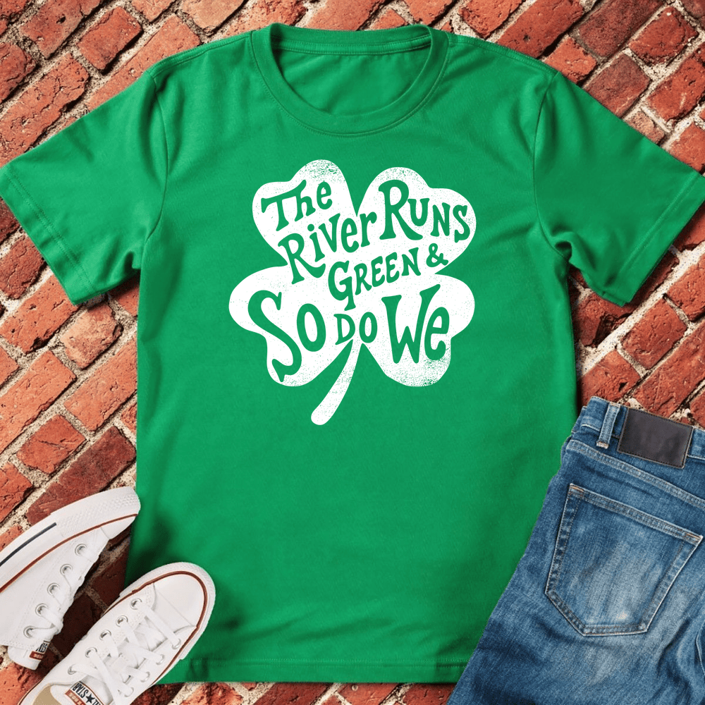 River Runs Green T-Shirt - Irish Green