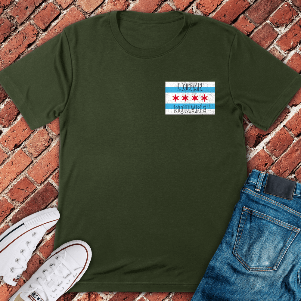 Logan Square Represent T-Shirt - Military Green