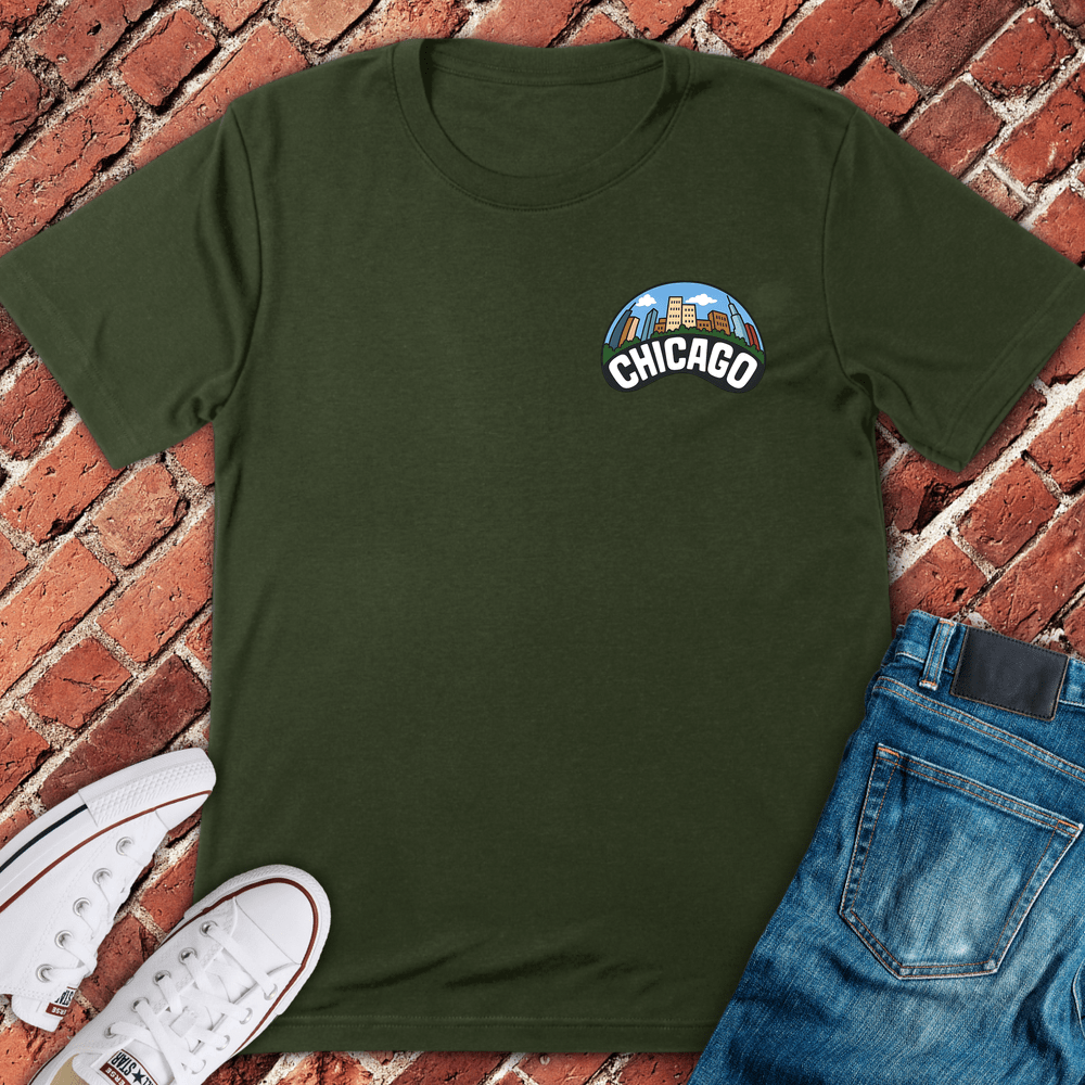 The Bean Badge T-Shirt - Military Green