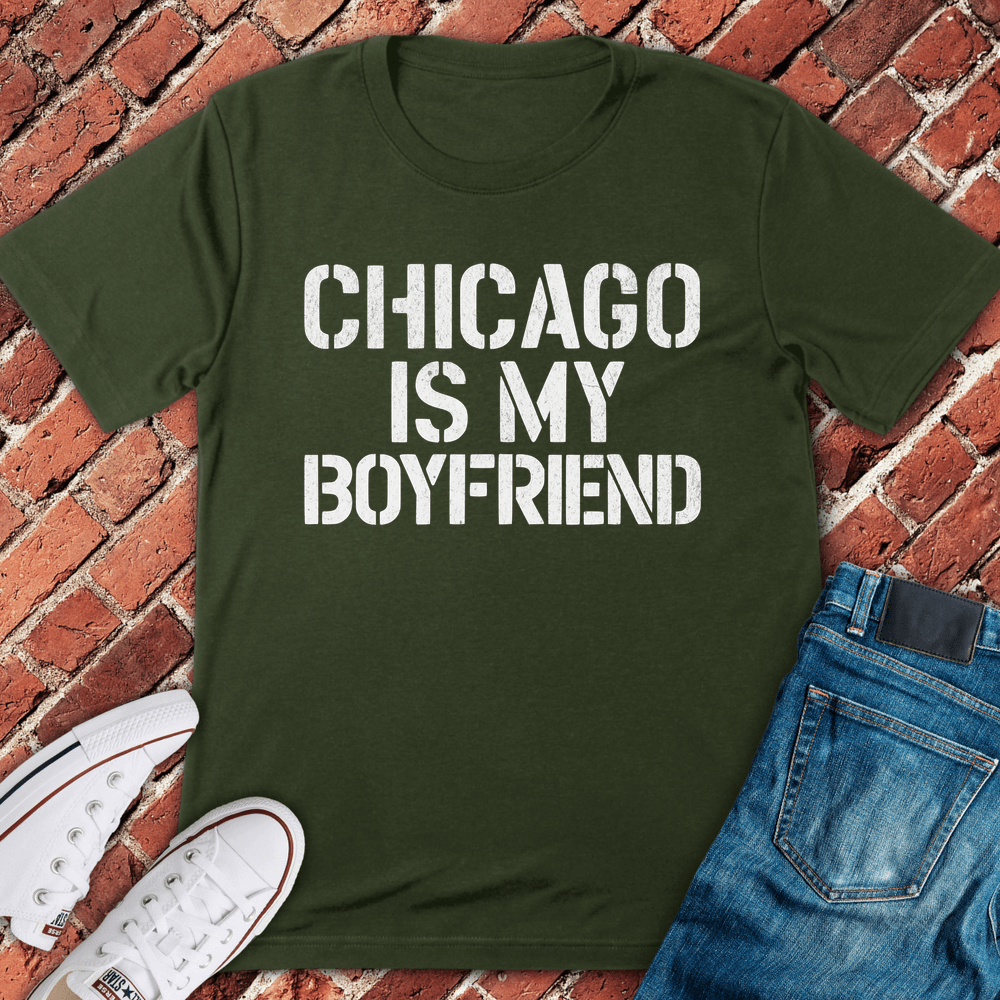 Chicago Boyfriend T-Shirt - Military Green