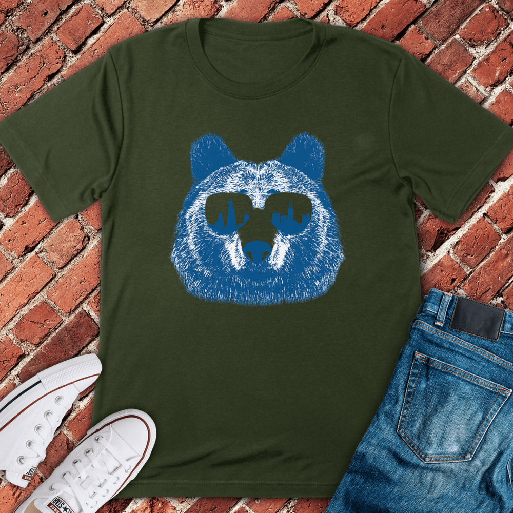 Skyline Bear T-Shirt - Military Green