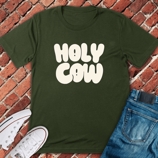Holy Cow Bubble T-Shirt - Military Green