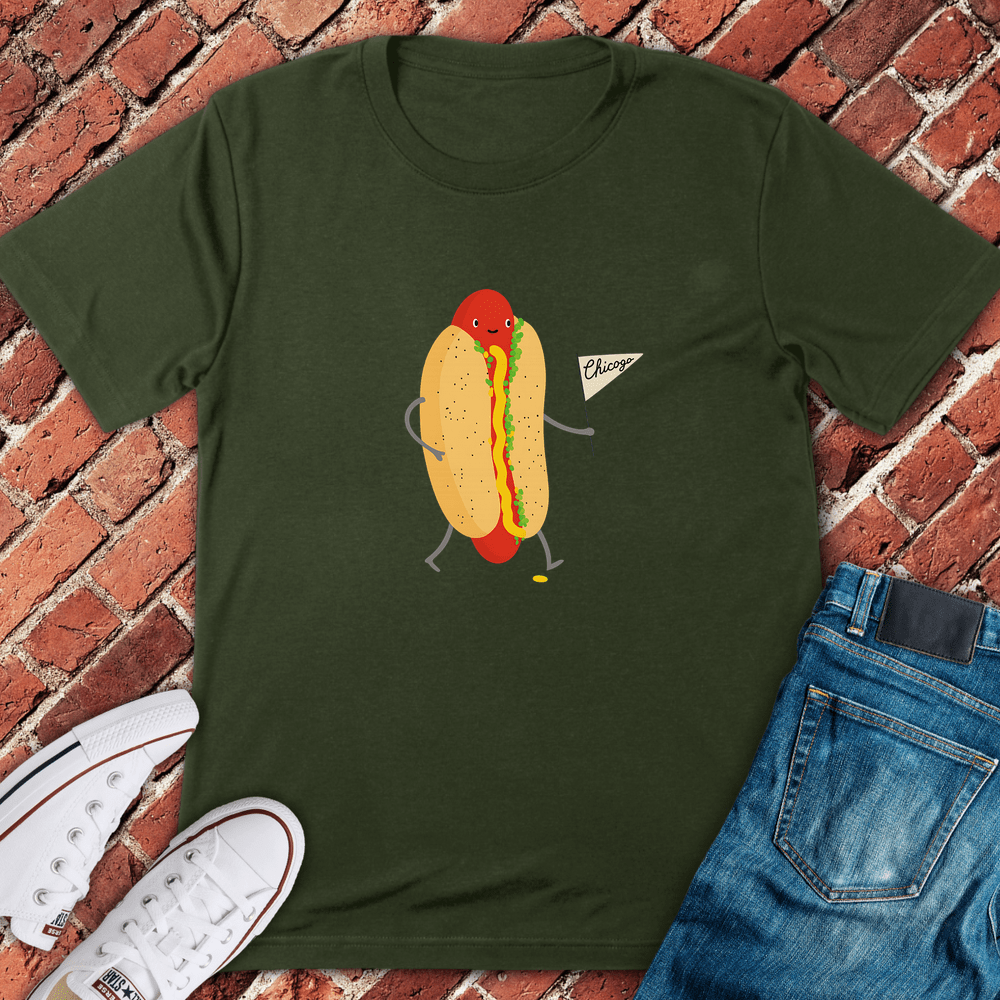 Hot Dog Stand T-Shirt - Military Green
