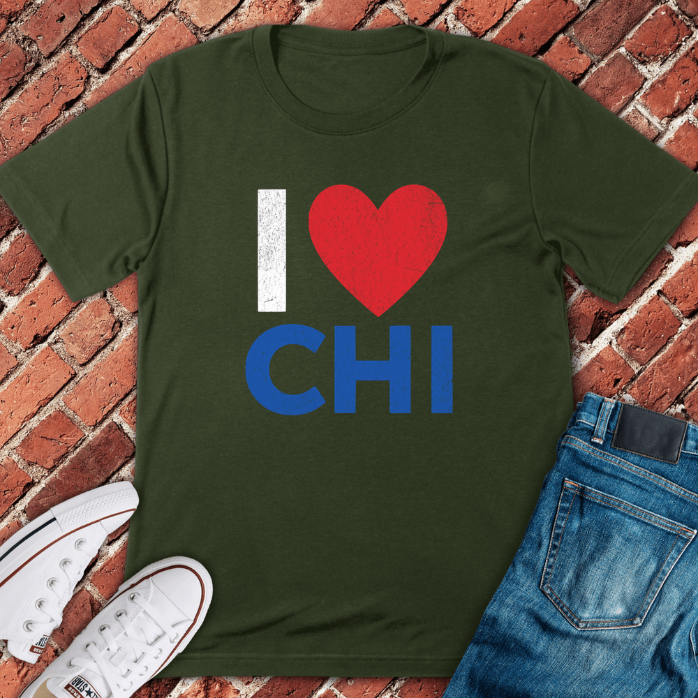 I Heart Chi Colors T-Shirt - Military Green