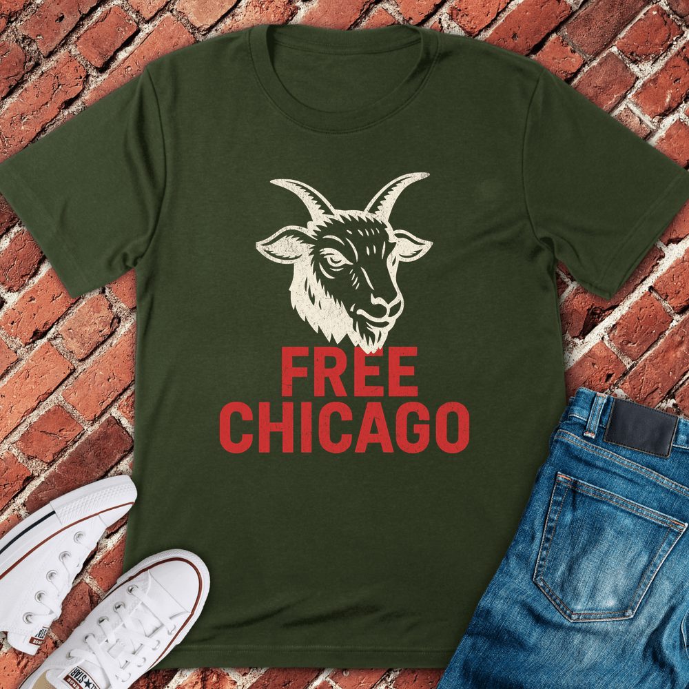 Free Chicago T-Shirt - Military Green