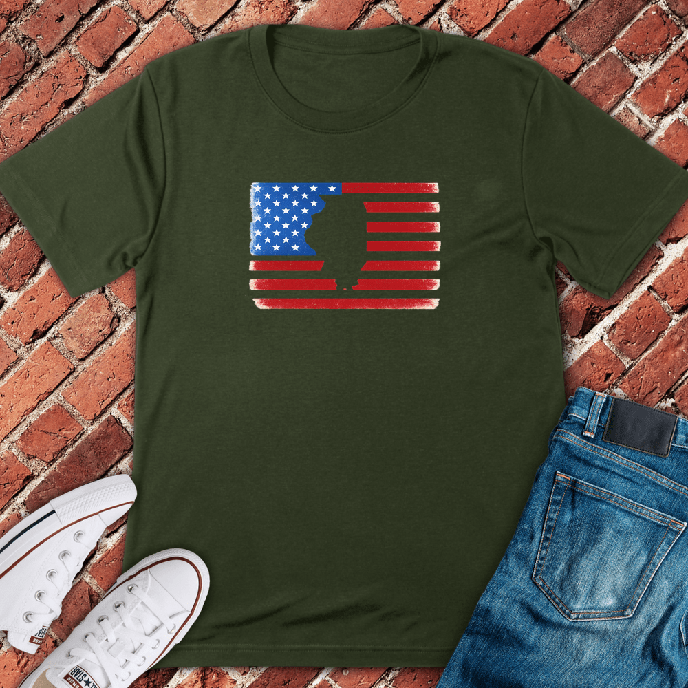 Illinois USA T-Shirt - Military Green
