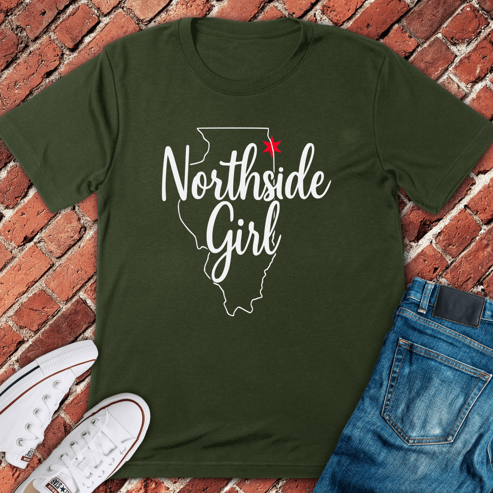 Northside Girl T-Shirt - Military Green
