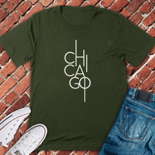 Vertical Vibes T-Shirt - Military Green