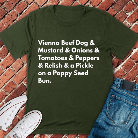 Chicago Dog Breakdown T-Shirt - Military Green