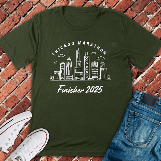 Marathon Finisher 2025 T-Shirt - Military Green
