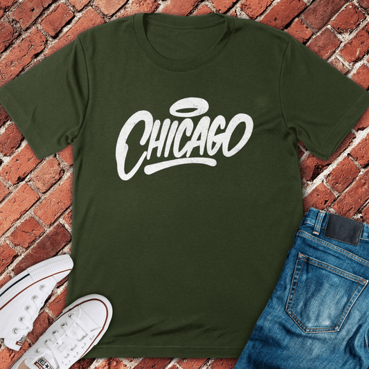 Vintage Chicago Ink T-Shirt - Military Green