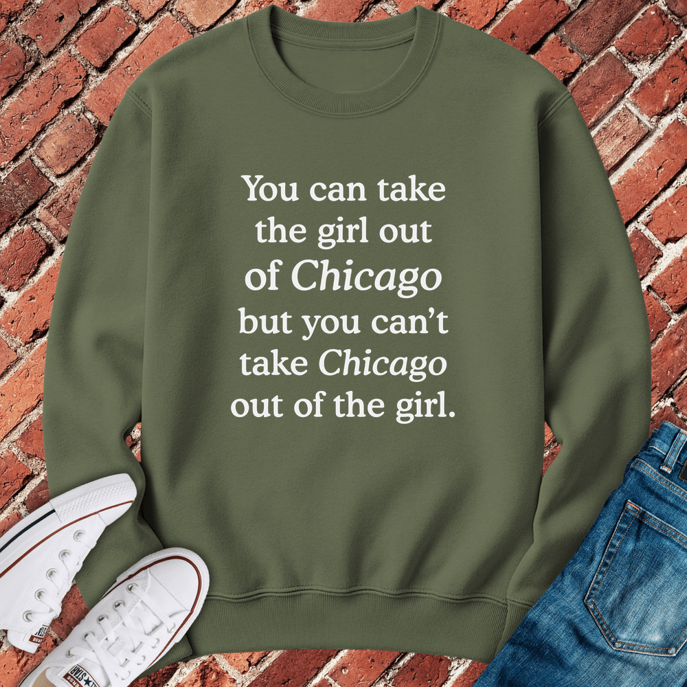 Chicago Girl Forever Crewneck - Military Green