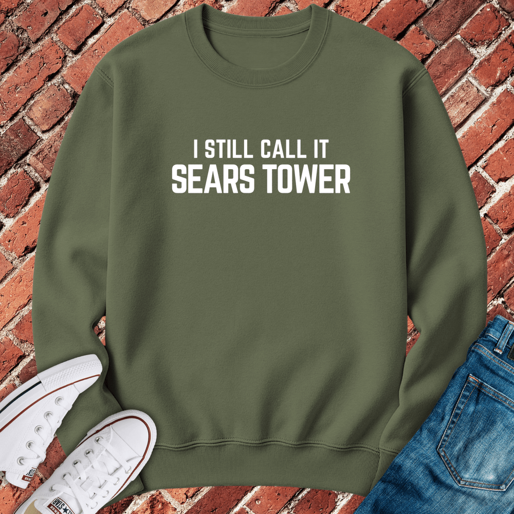 Still Sears Tower Crewneck - Military Green