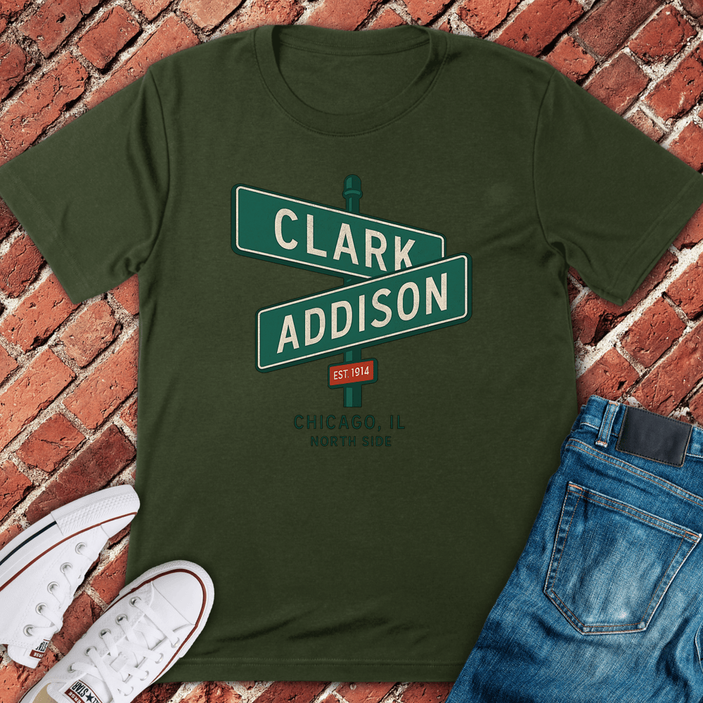 Clark And Addison T-Shirt - Military Green