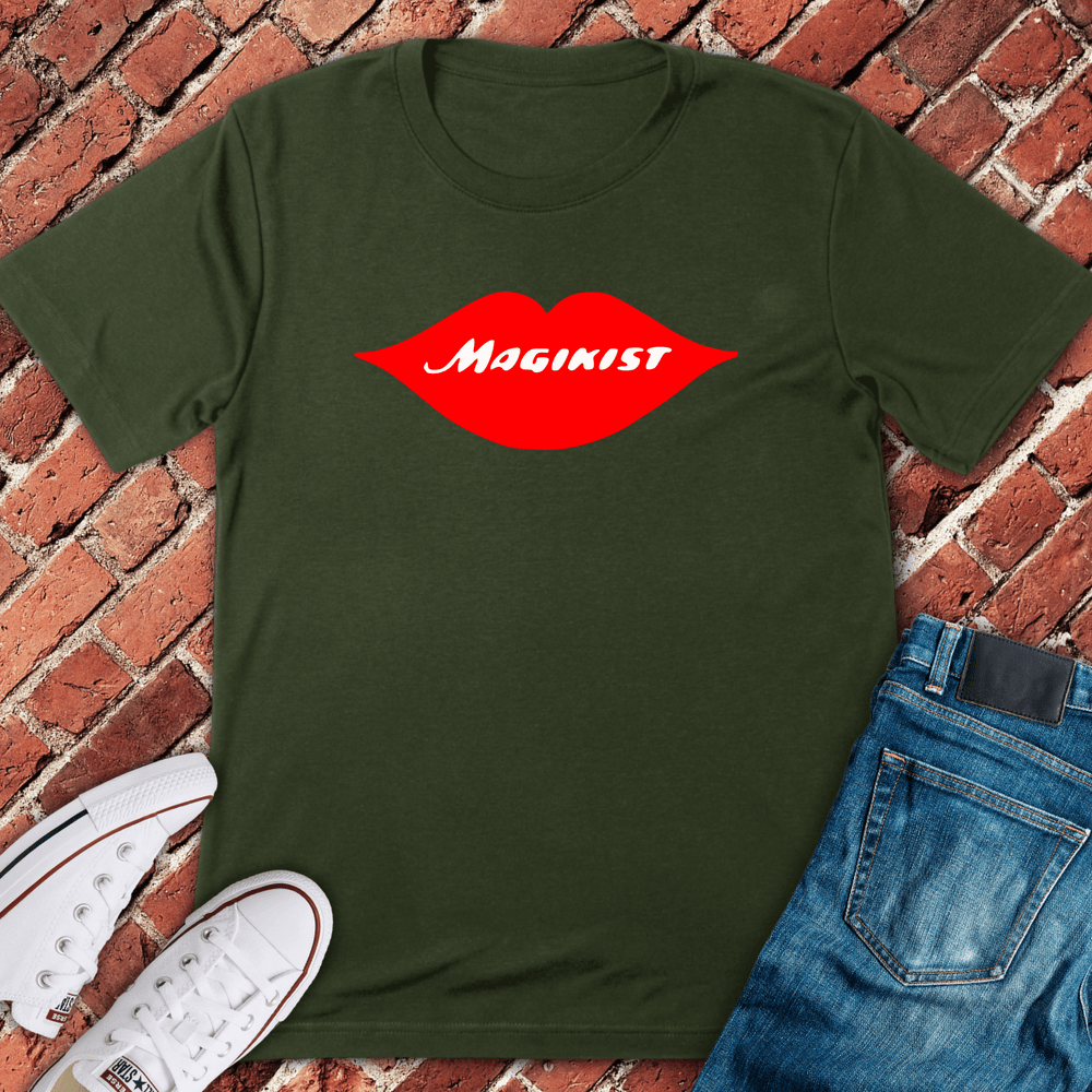 Magikist Lips T-Shirt - Military Green