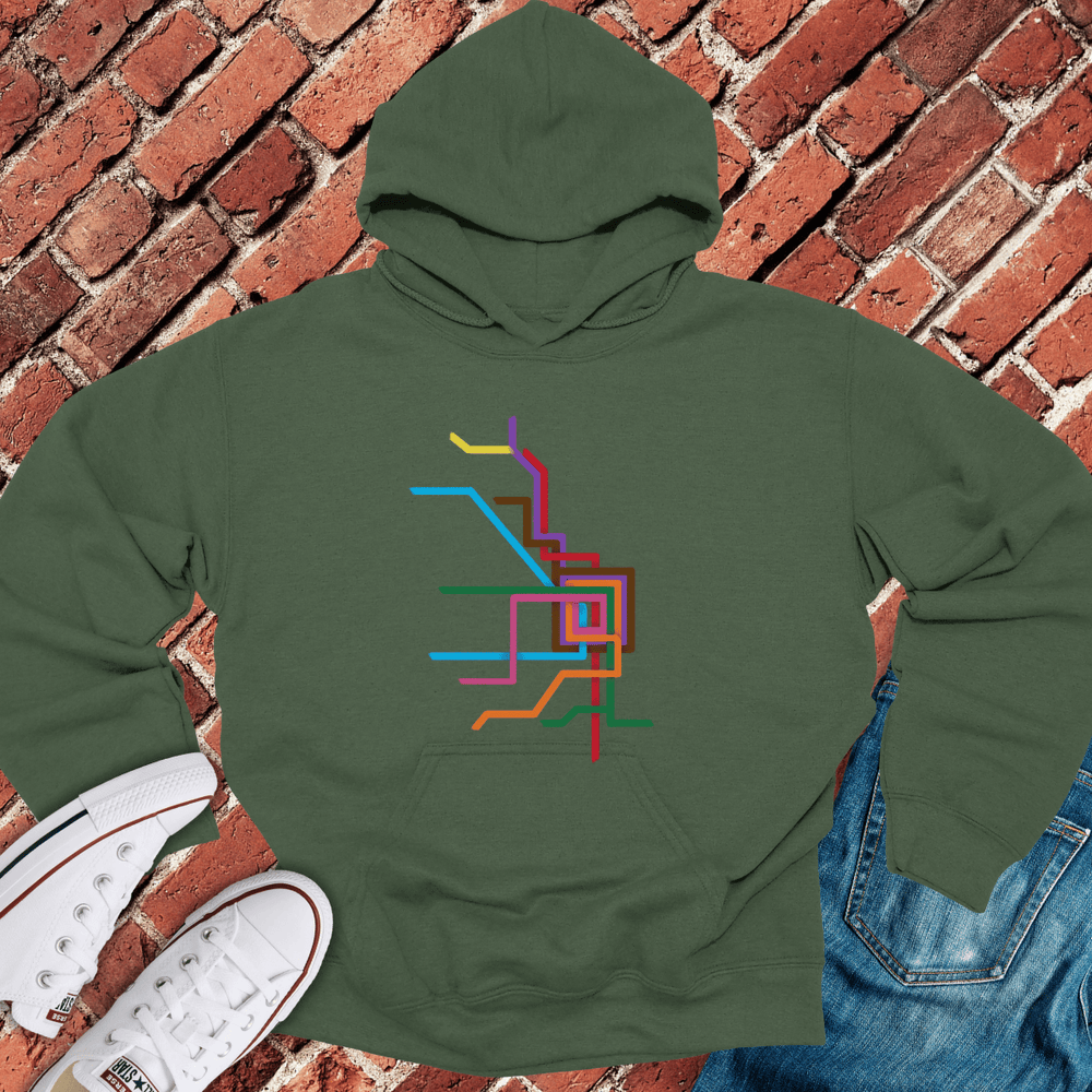 CTA Brushstrokes Hoodie - Military Green