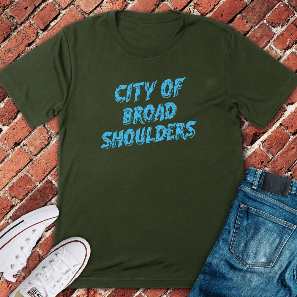 Broad Shoulders City T-Shirt - Military Green
