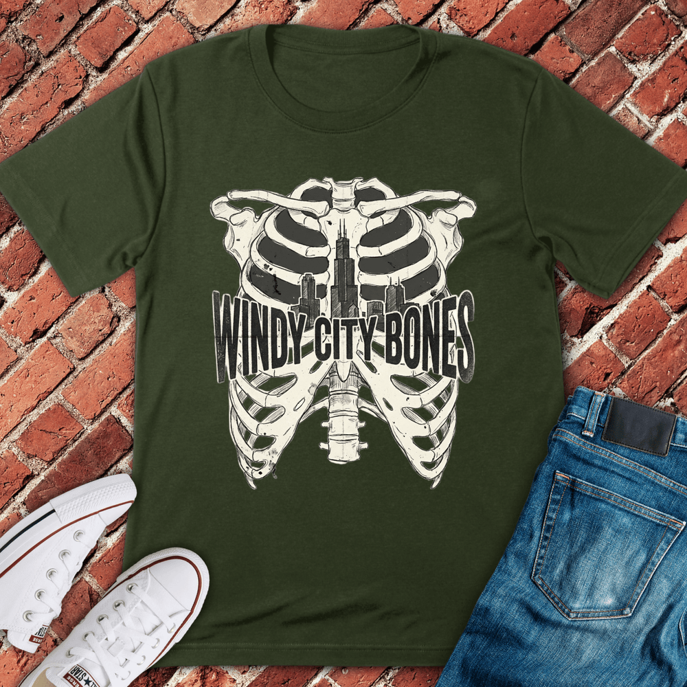 Windy City Bones T-Shirt - Military Green