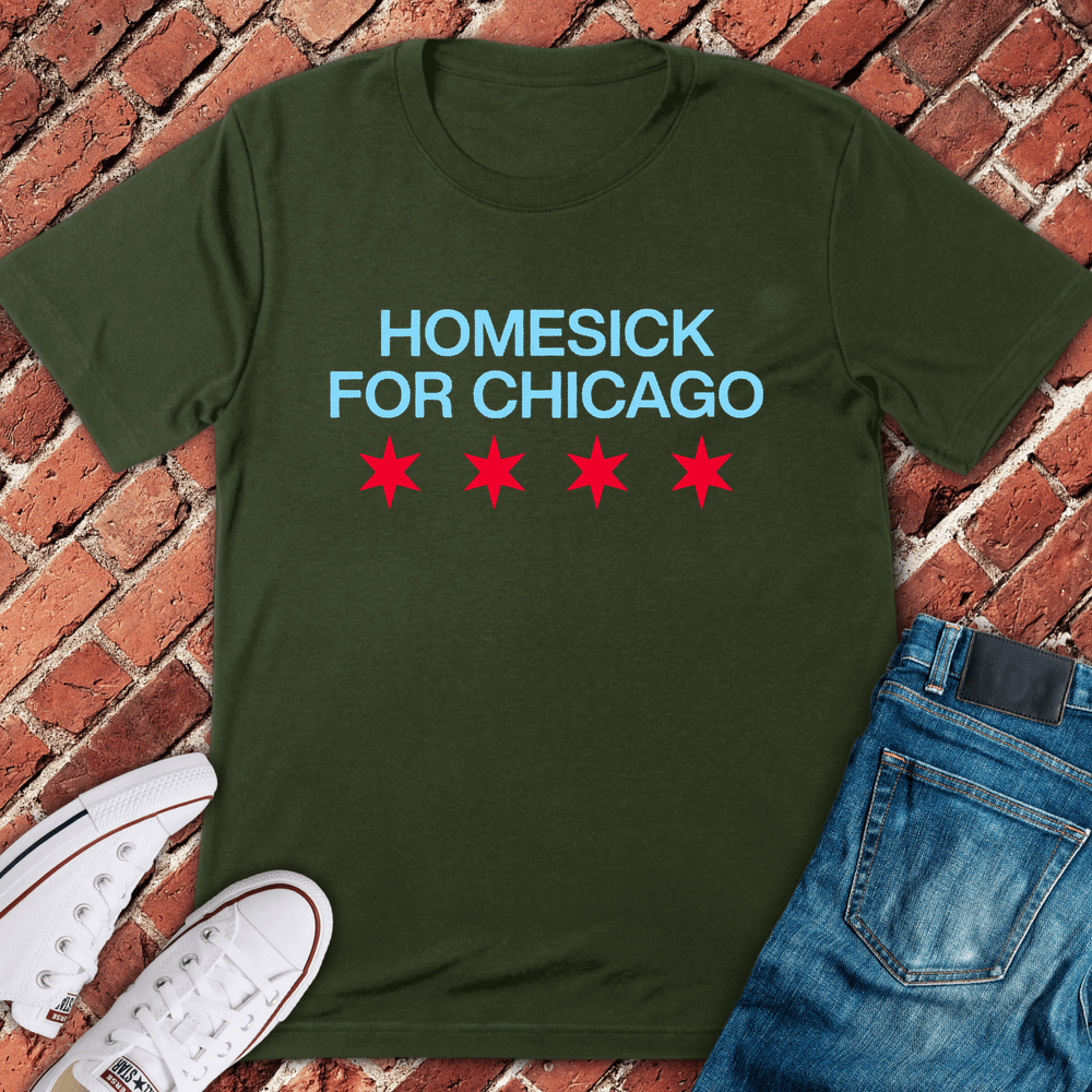 Homesick Chicago T-Shirt - Military Green