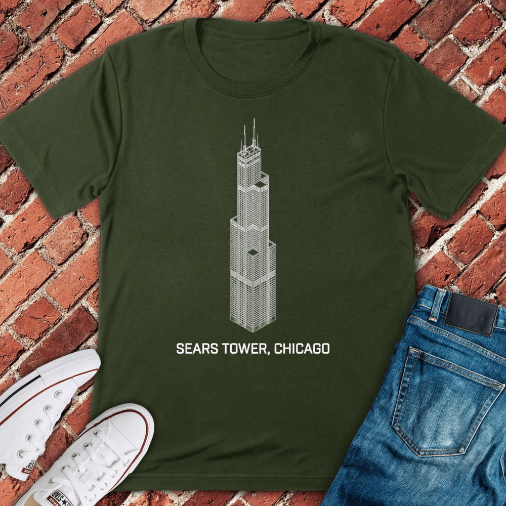 Sears Tower T-Shirt - Military Green