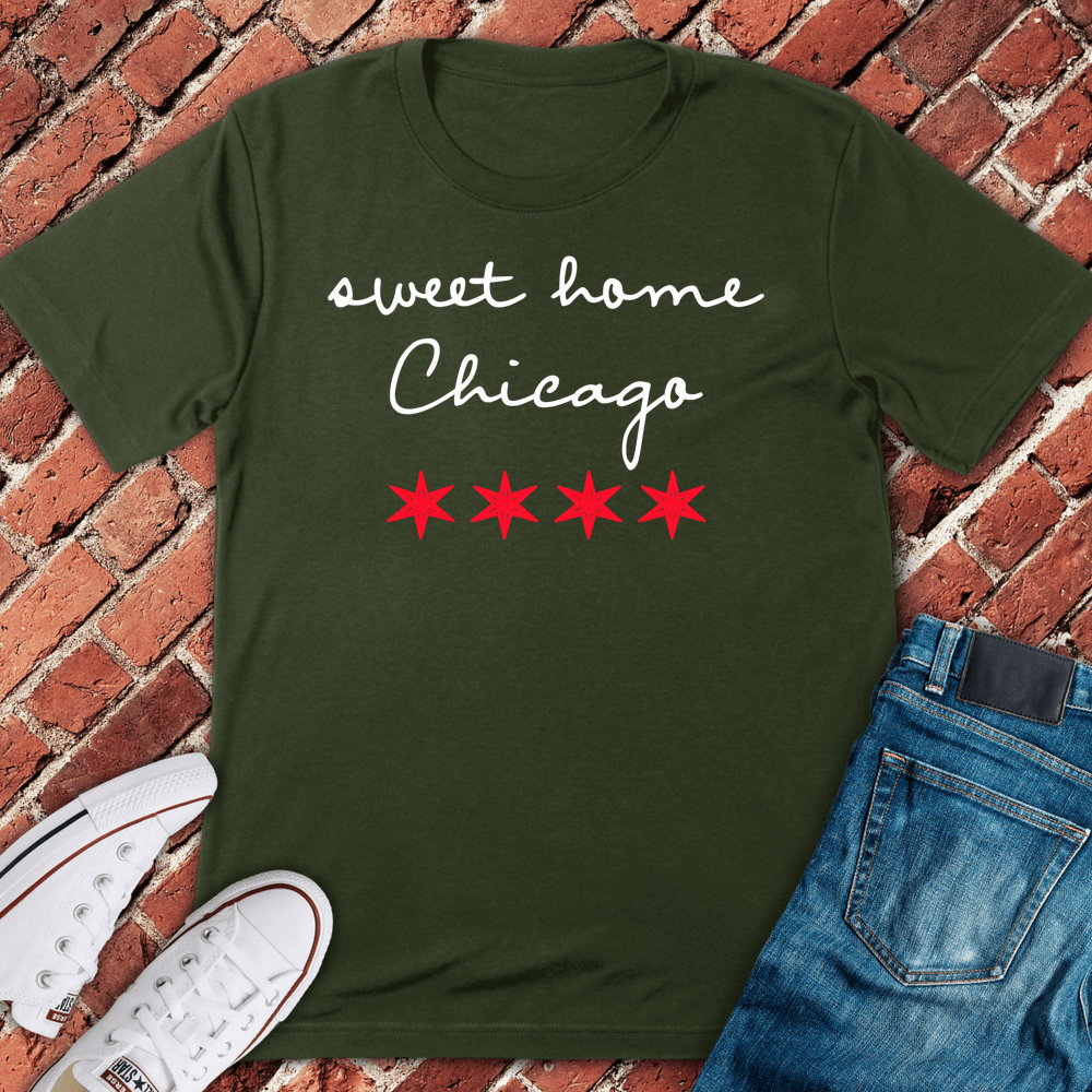 Sweet Home Chicago T-Shirt - Military Green