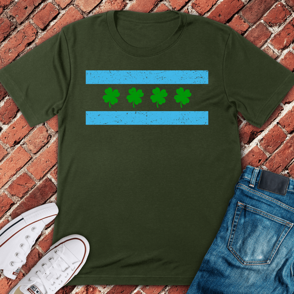Shamrock Stripe T-Shirt - Military Green