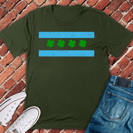 Shamrock Stripe T-Shirt - Military Green