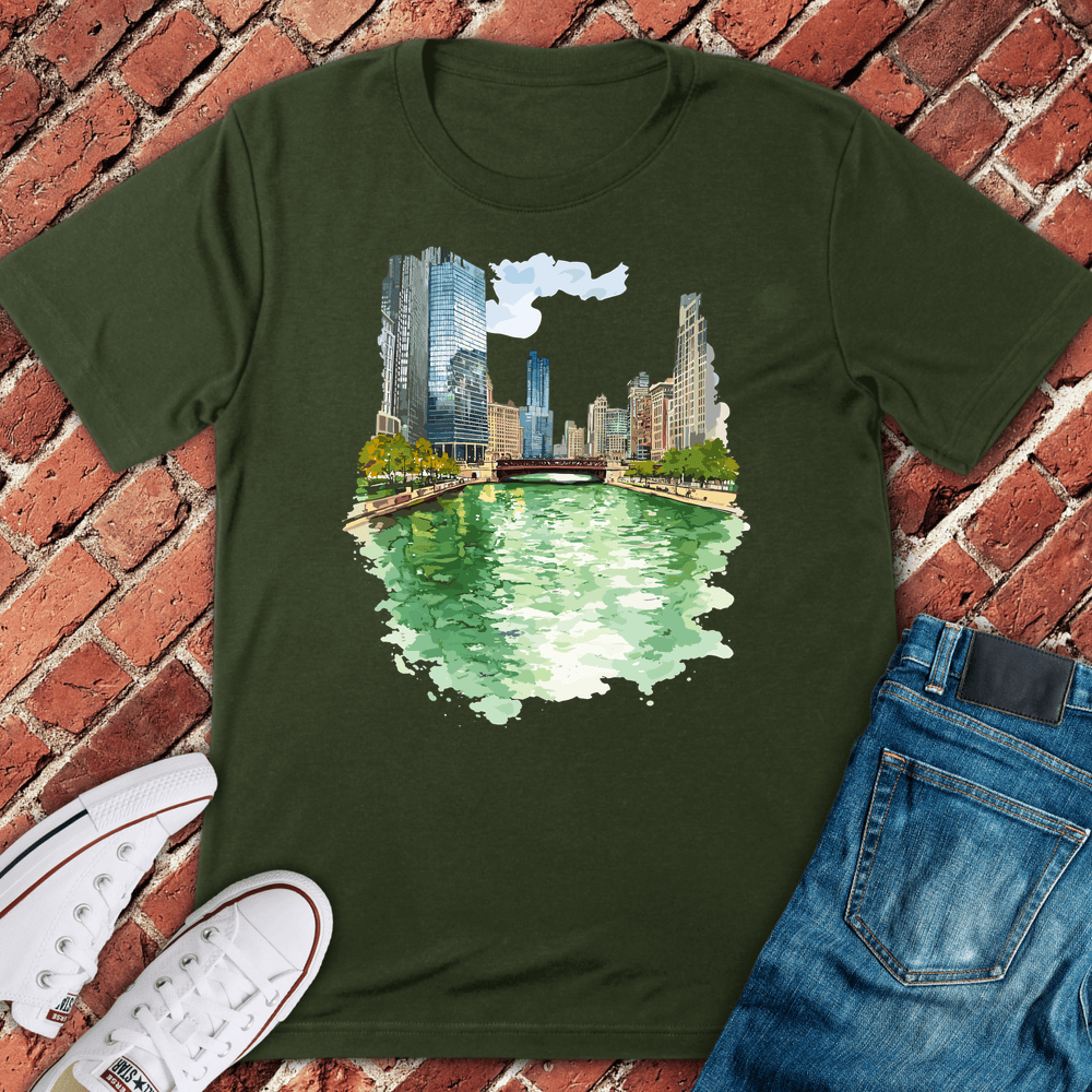 Emerald Riverfront T-Shirt - Military Green