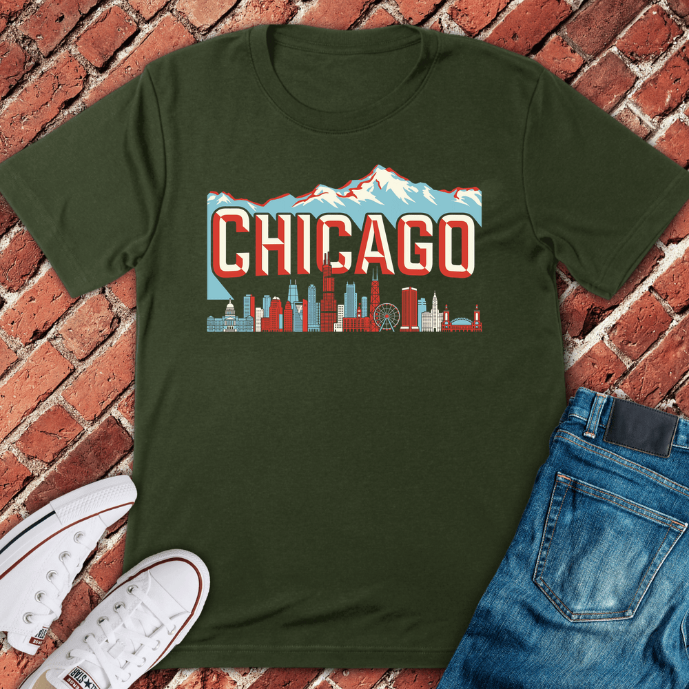 Summit City Chicago T-Shirt - Military Green
