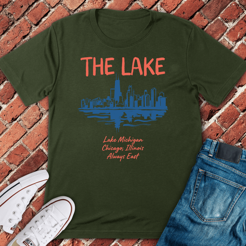 Lakefront Skyline T-Shirt - Military Green