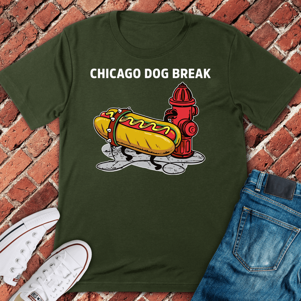 Chicago Dog Break T-Shirt - Military Green